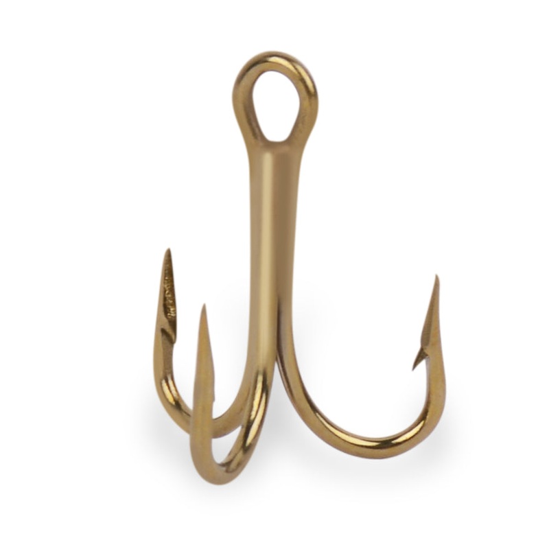 Mustad 3565 Bronze O’Shaughnessy Treble Hook 2X Strong 5 pack