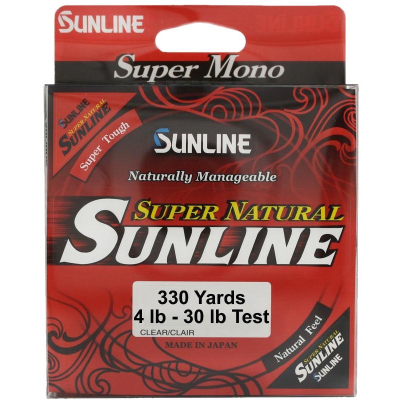 Sunline Super Natural Clear Monofilament 330 Yards