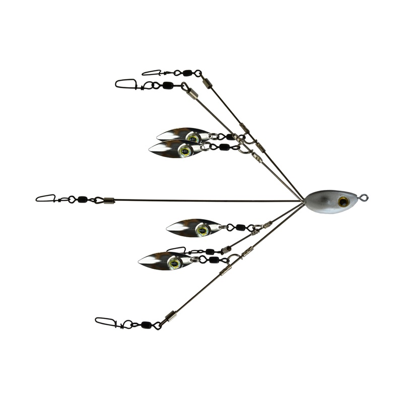 Picasso Bait Ball Pulse|Picasso Bait Ball Pulse – Junior – 5 Wire – Shad – Nickel Blade with Eye – 8.5″