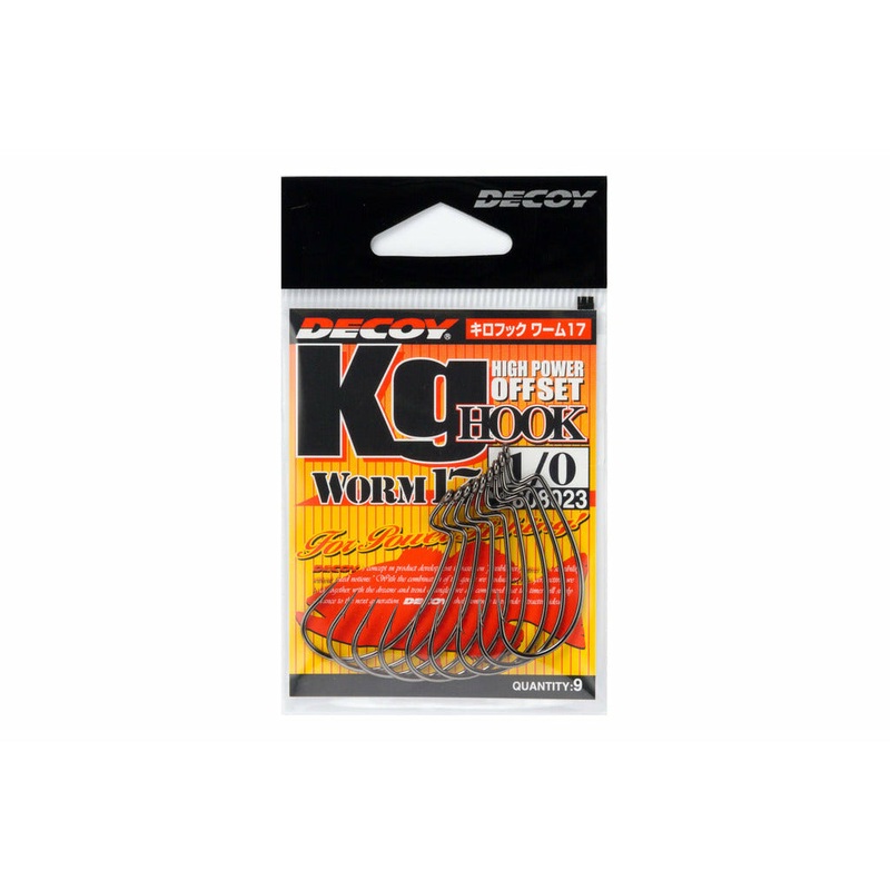 DECOY WORM17 KG HOOK|Size |4|Size |3|Size |2|Size |1|Size 1/0|Size 2/0|Size 3/0|Size 4/0|Size 5/0|Size |6