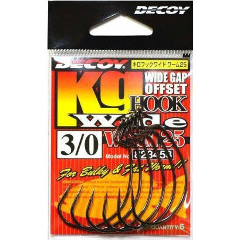 DECOY WORM25 KG HOOK WIDE|Size 2/0|Size 3/0|Size 4/0|Size 5/0