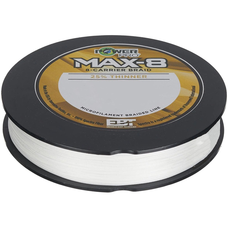 Power Pro Maxcuatro Max 8 White Braid Standard Spool – 300 Yards