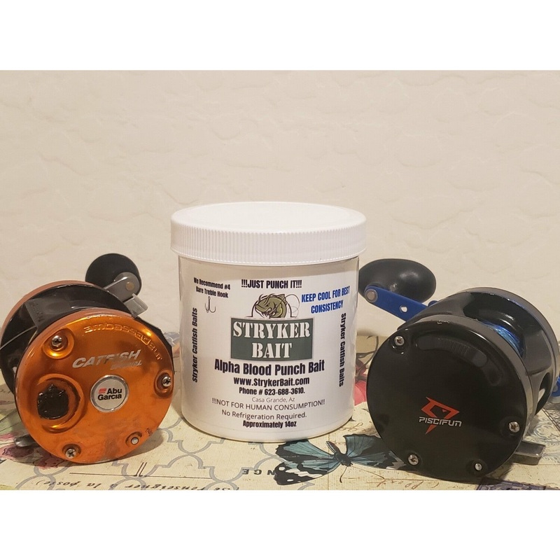 STRYKER BAIT|Alpha Blood Punch Bait|Bravo Garlic Punch Bait|Charlie Cheese Punch Bait|Delta Secret Punch Bait|Echo Gizzard Punch Bait|Foxtrot Anchovy Punch Bait|14oz|1/2 Gallon|1 Gallon