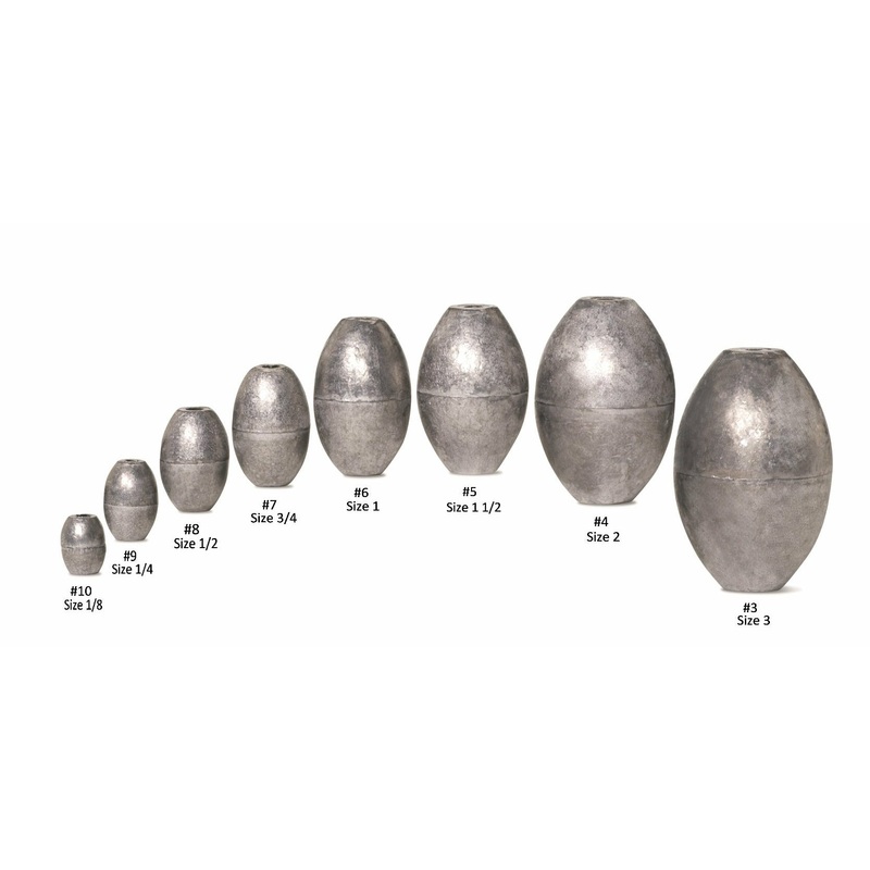 WATER GREMLIN EGG SINKERS|Size 1/8|Size 1/4|Size 1/2|Size 3/4|Size 1|Size 1 1/2