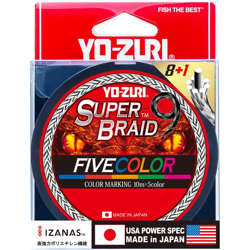 Yo-Zuri SuperBraid 9 5-Color Metered Filler Spools – 330 Yards