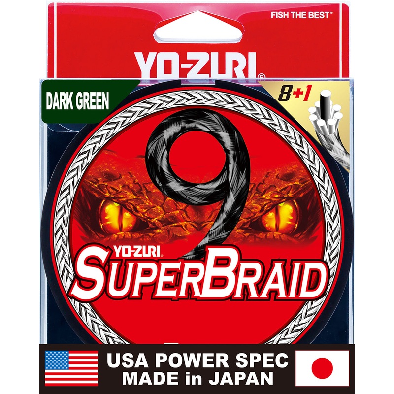 Yo-Zuri SuperBraid 9 Dark Green Standard Spools – 150 Yards