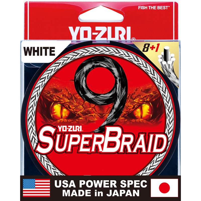 Yo-Zuri SuperBraid 9 White Standard Spools – 150 Yards
