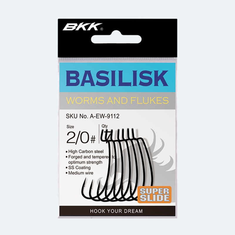 BKK HOOKS BASILISK HOOKS|Size 1 – 8pk|Size 1/0 – 8pk|Size 2/0 – 7pk|Size 3/0 – 7pk|Size 4/0 – 6pk|Size 5/0 – 6pk