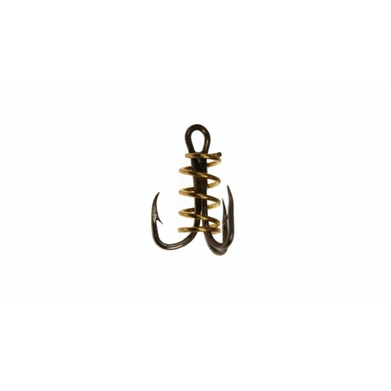 EAGLE CLAW 2X STRONG TREBLE HOOK W/SPRING