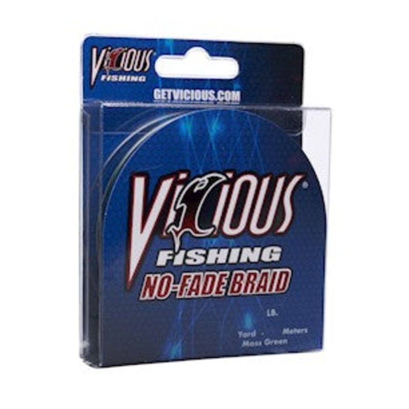 VICIOUS FISHING NO-FADE BRAID|Moss Green|Hi-Vis Yellow|10 lb|20 lb|30 lb|40 lb|50 lb|60 lb|80 lb|100 lb
