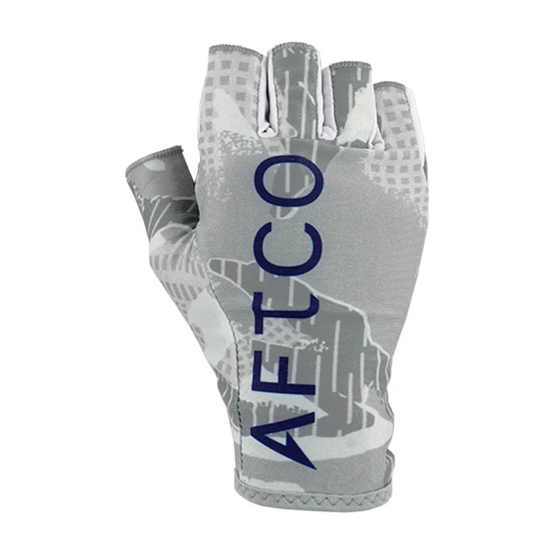 AFTCO SOLBLOK GLOVES|Gray Camo|Small|Medium|Large|XL