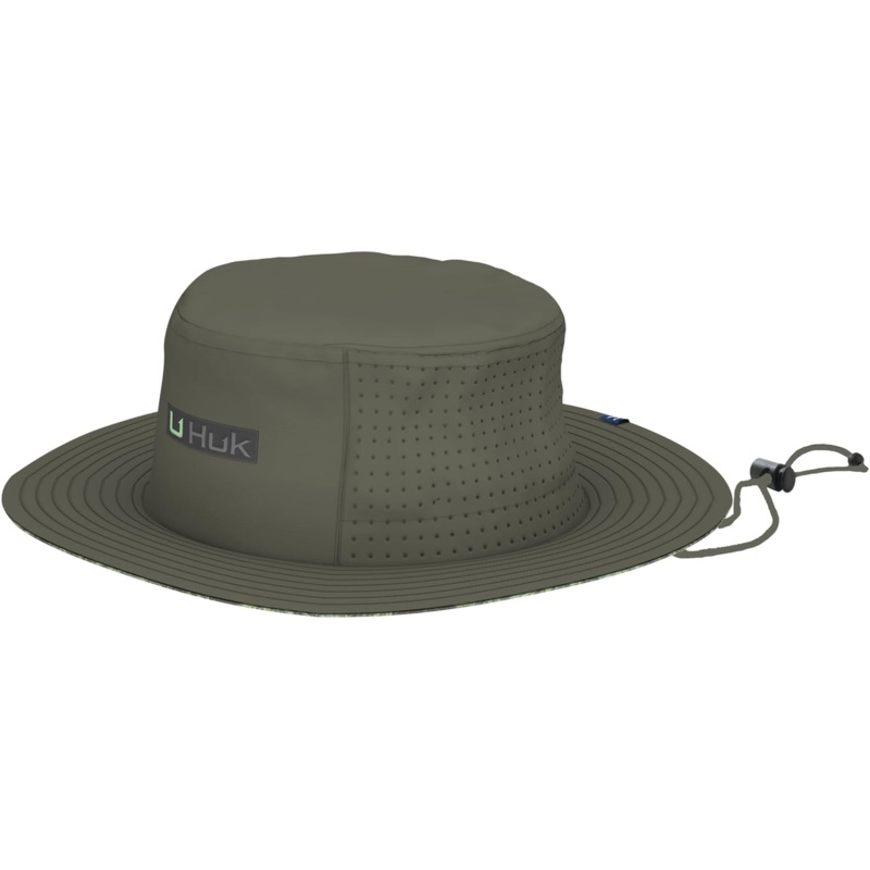 HUK AQUA DYE BUCKET HAT|Moss Green