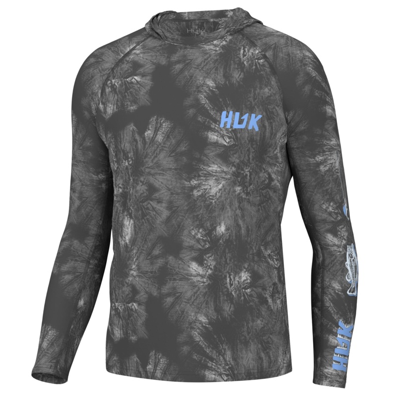 HUK FISH LINE PURSUIT HOODIE|Volcanic Ash|Small|Medium|Large|Extra Large|XXL|XXXL
