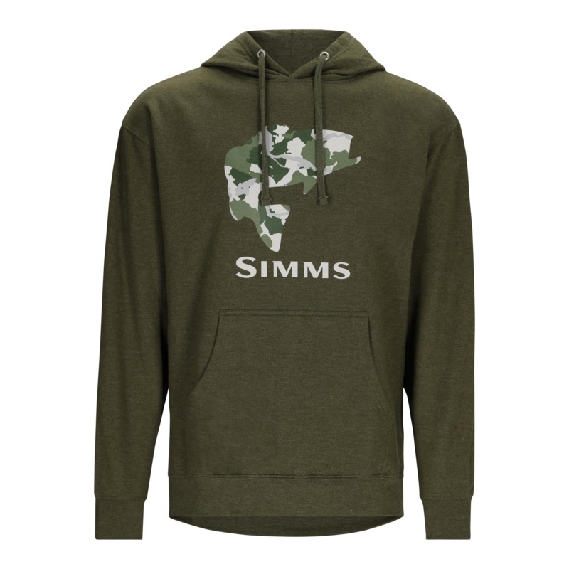 SIMMS M’S BASS FILL HOODY|Military Heather|Medium|Large|Extra Large|2XL|3XL
