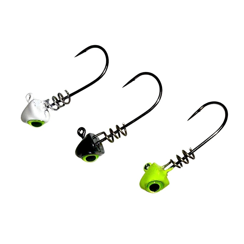 CYCLOPS JIGS CRAPPIE SCREWLOK|Chartruese|White|Gunmetal