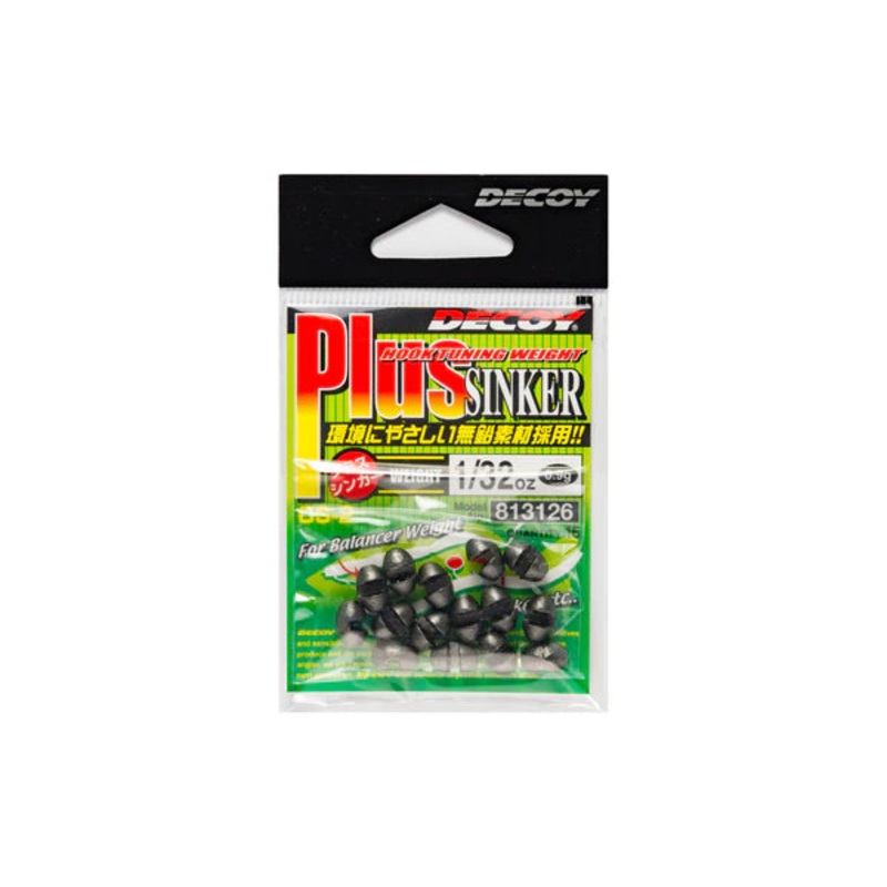 DECOY CS-2 PLUS SINKER|.6g – 1/48oz|.9g – 1/32oz|1.3g – 3/64oz