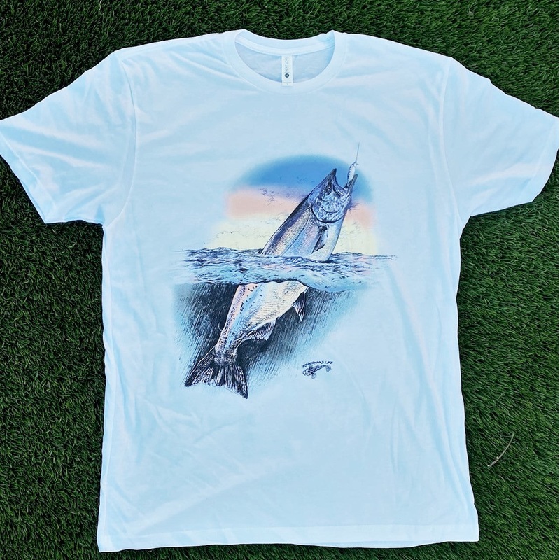 King Salmon Sunset T-shirt|Small|Medium|Large|X-Large|2XL|3XL